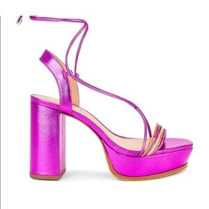 NWT Schultz Arceli Strappy Platform Sandals - Metallic Purple/Pink & orange
